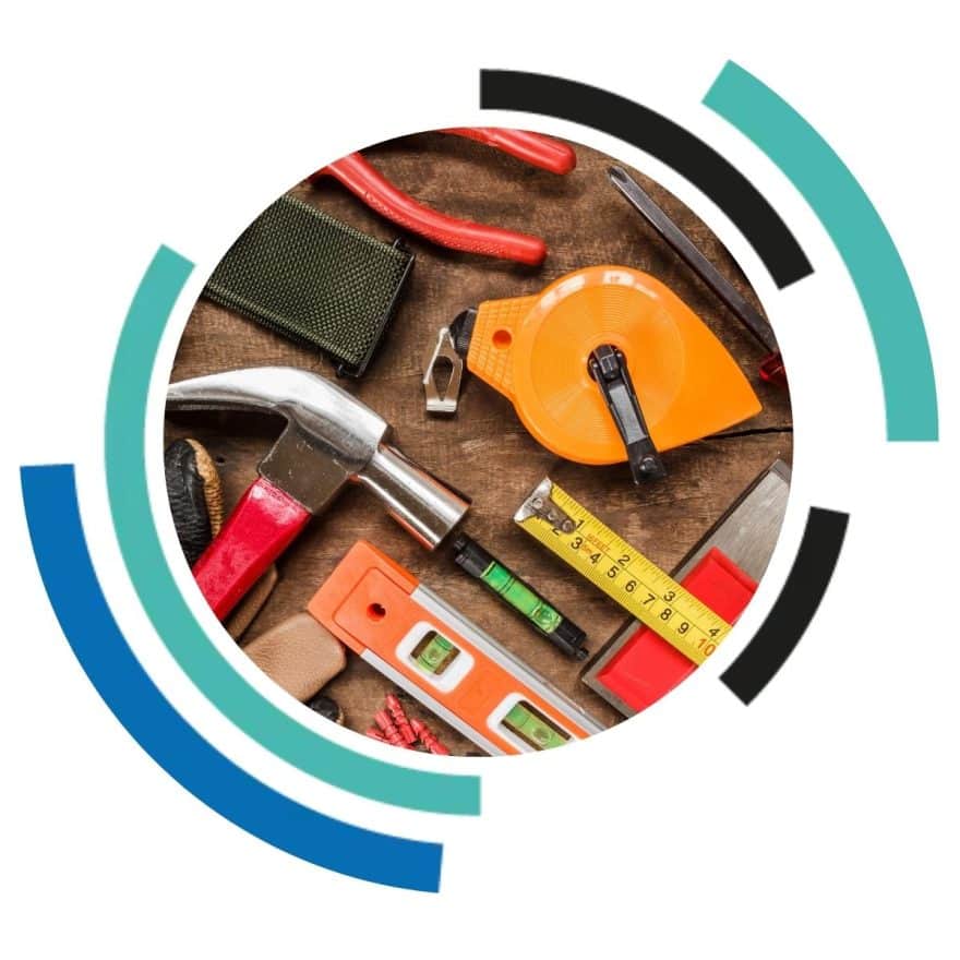 Image of various tools for diy safe installation